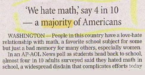 We hate math