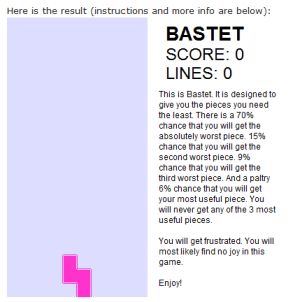 Bastard/Bastet tetris