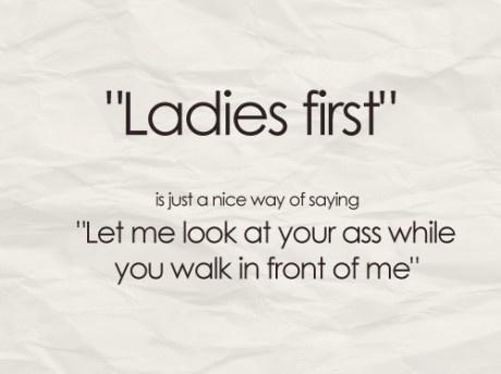 ladies first