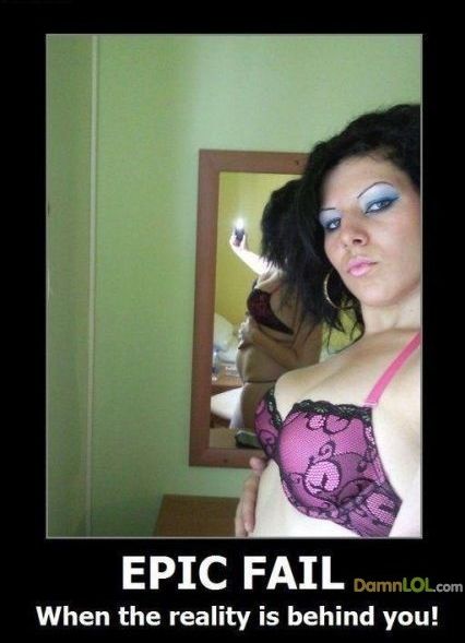 girl's epic mirror picture fail
