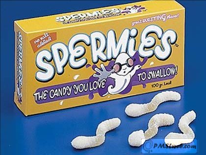 sperm shaped candy