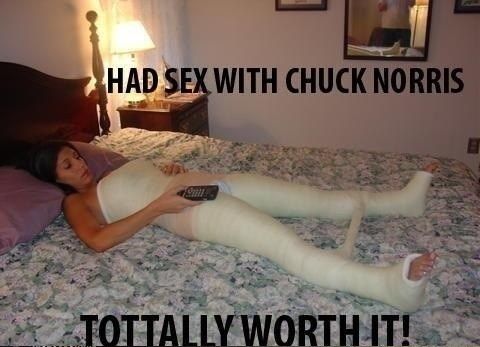 It's worth having sex with Chuck norris