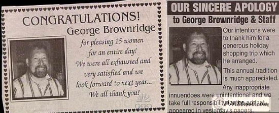 George Brownridge : the ladies man