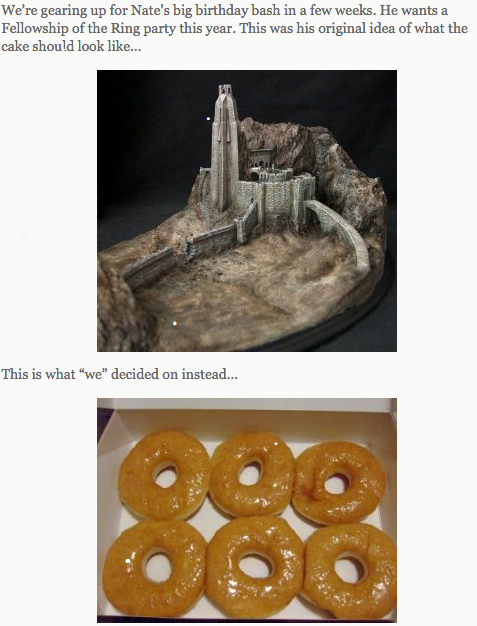 Lord of the Rings birthday cake