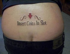 insert coin butt crack tattoo