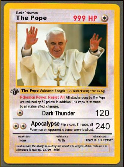 Pope pokemon card