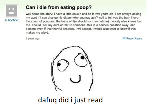 the risks of eating poop