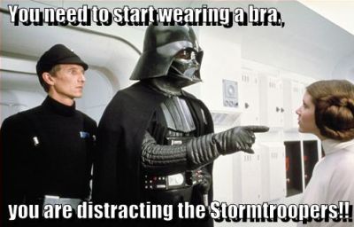 Leia start wearing a bra