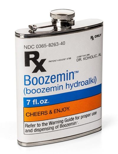 Boozemin - alcohol prescribed flask