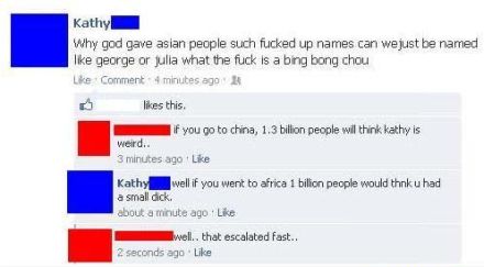 Asian name facebook post fail