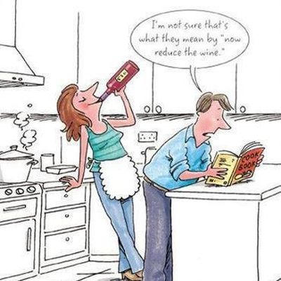 Reduce the wine funny cartoon