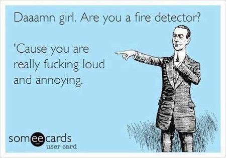 Damn girl are you a fire detector ecard