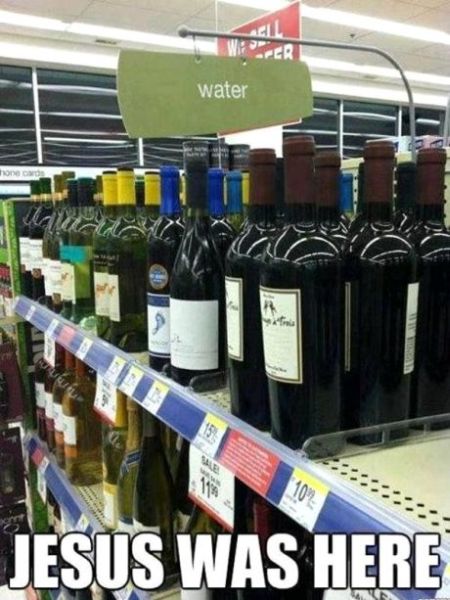 wine funny - jesus was here