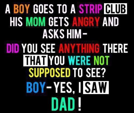 a boy goes to a stripper club funny