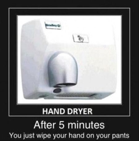 hand dryer demotivational funny