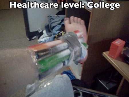 healthcare level college funny picture