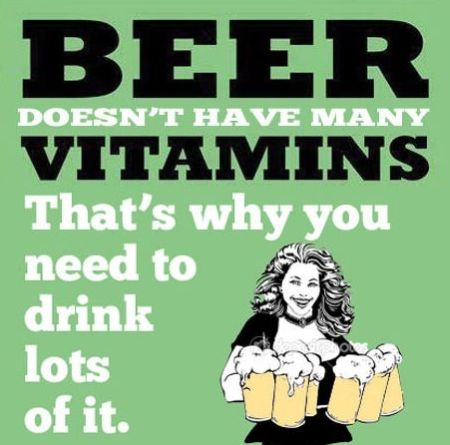beer doesn’t have many vitamins funny quote