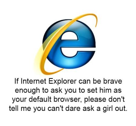 If IE is rave enough to ask to set him as default brower