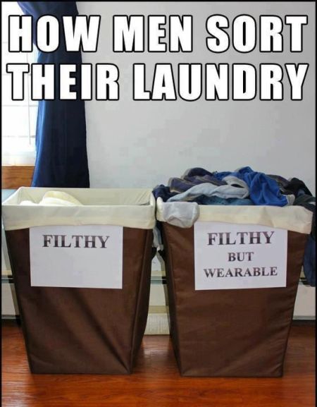how men sort their laundry