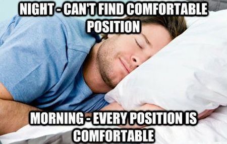 Night can’t find comfortable position meme