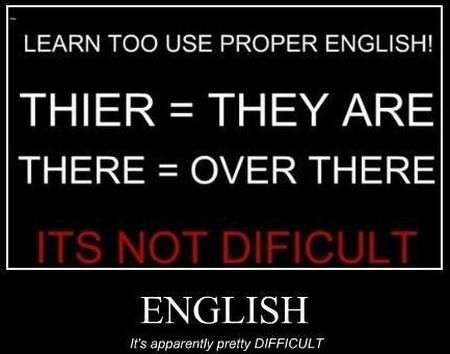 english is apparently very difficult demotivational
