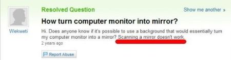 how to turn a computer monitor into a mirror