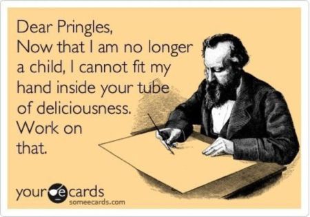 dear Pringles funny ecard