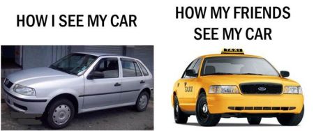 How I see my car funny