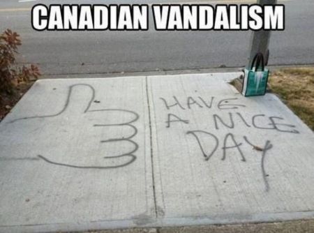 Canadian vandalism funny
