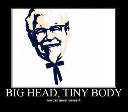 KFC big head tiny body funny