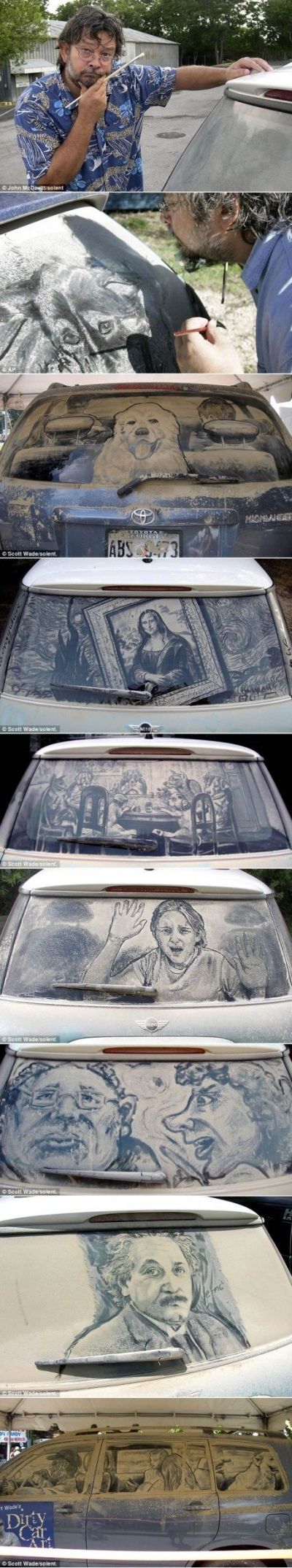 car windscreen dirt painting