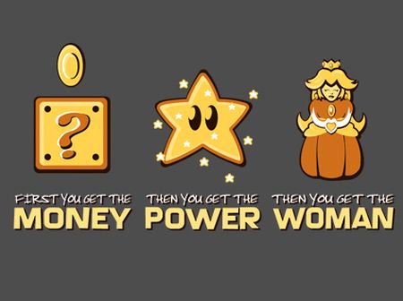 Mario Bros money -power- woman