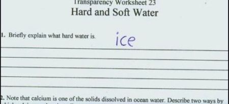 Briefly explain what hard water is funny