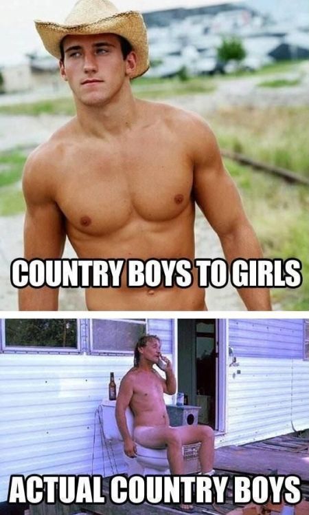 country boys to girls versus actual country boys