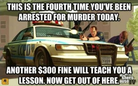GTA meme 300$ fine for murder funny