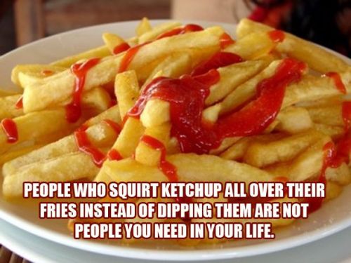 people who squirt ketchup all over their fries