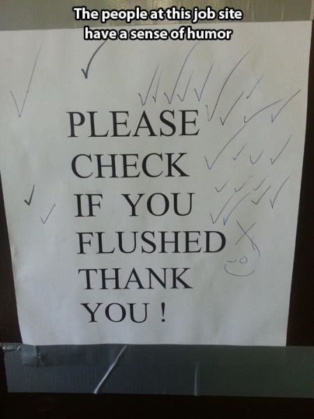 please check if you flushed funny