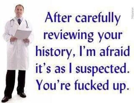 after carefully reviewing your history funny