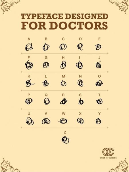 typeface designed for doctors funny