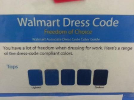 walmart dress code funny