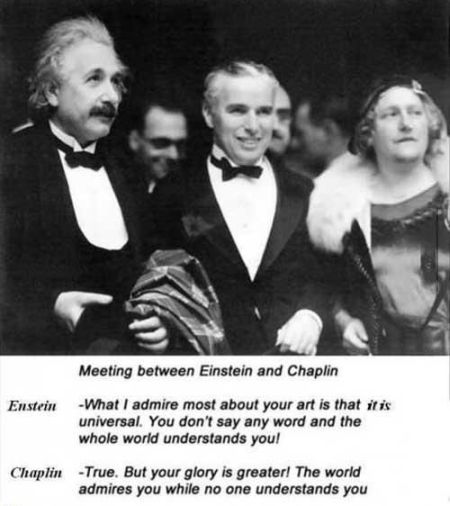 meeting between Einstein and Chaplin