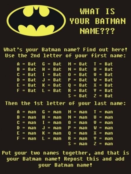what is your batman name