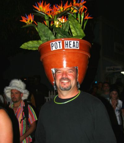 Funny Halloween costume pot head