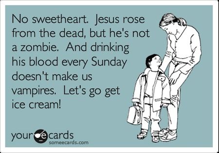 Jesus is not a zombie ecard