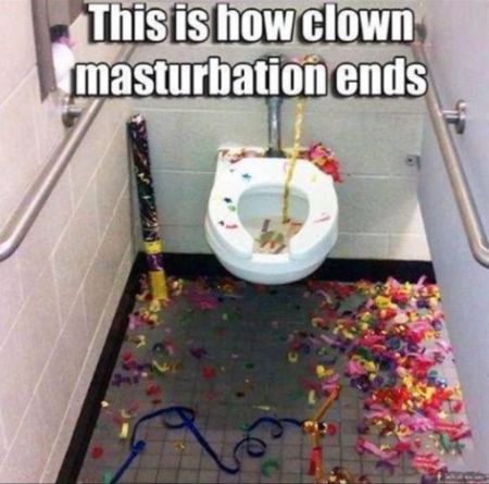 clown masturbation funny