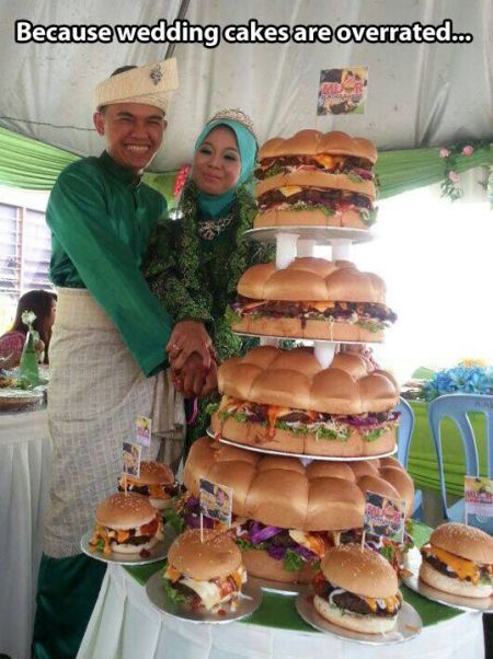 hamburger wedding cake