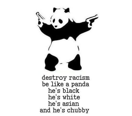 destroy racism e like a panda