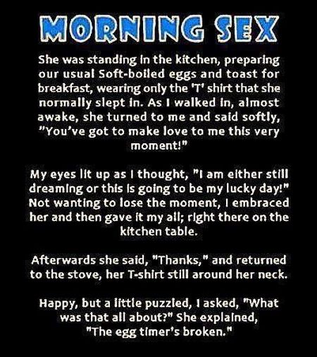 Morning sex funny story