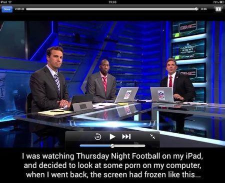 I was watching Thursday night football funny