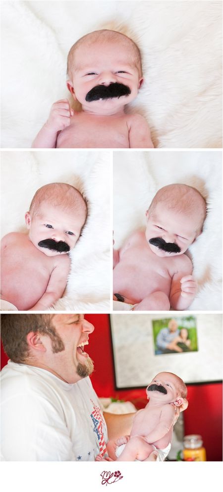 baby with mustache funny